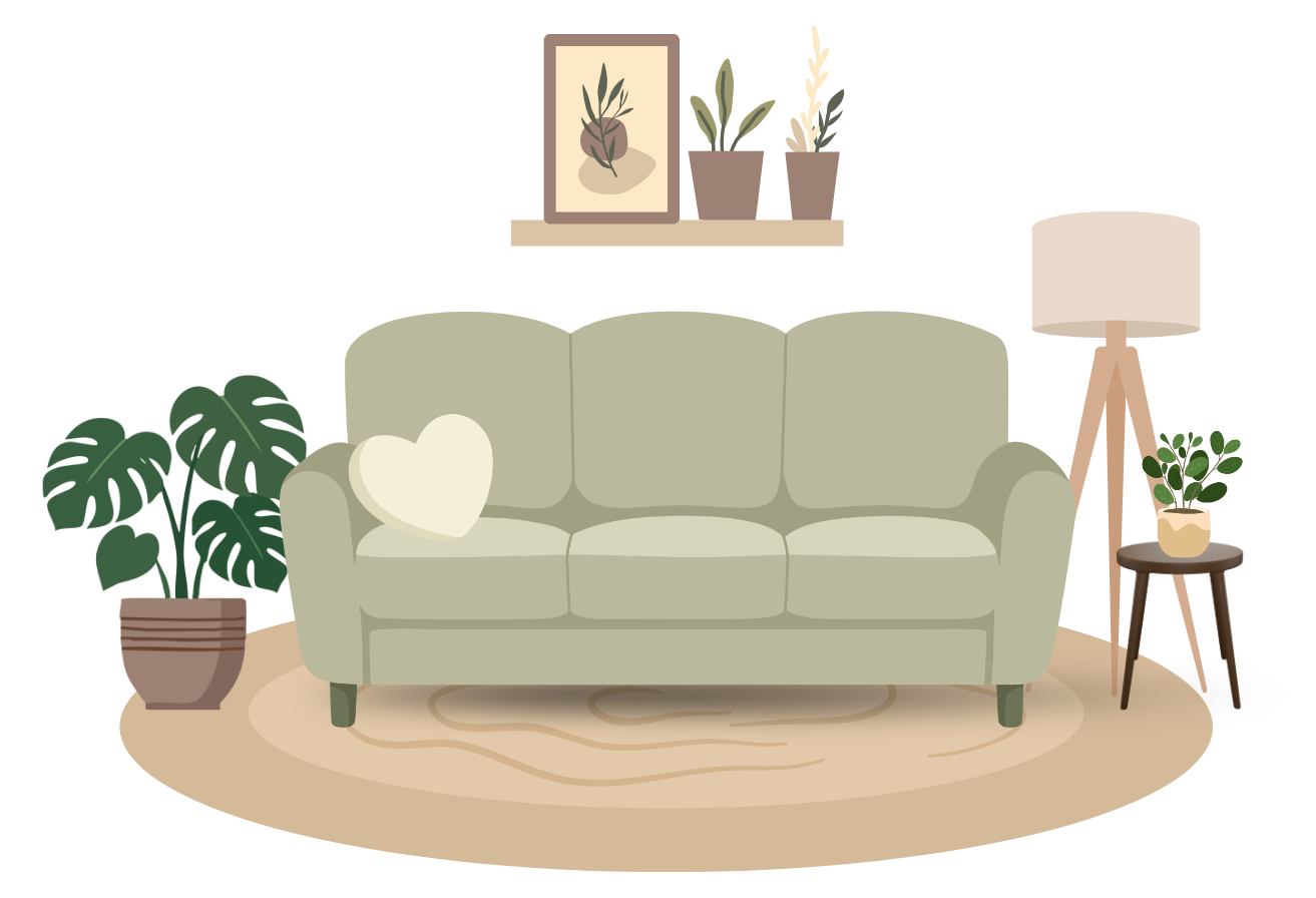 A family relaxing together at home